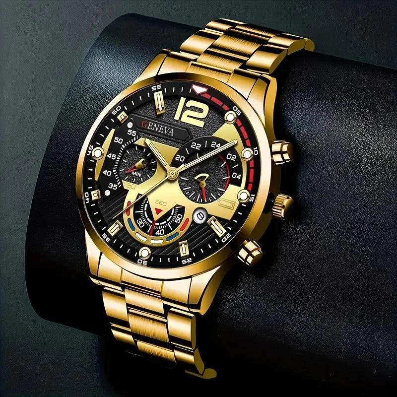 Royal Golden Prestige Set – Watch, Bracelet, Ring & Necklace - TZ