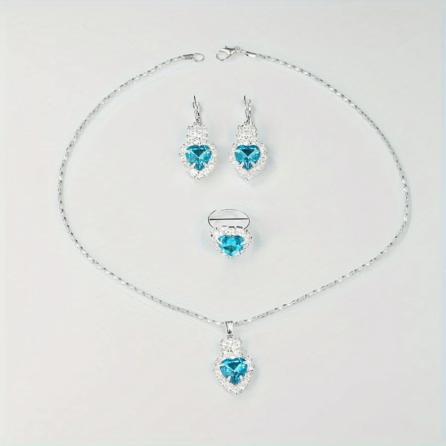 Aurora Blue Luxury Jewelry & Watch Set - TZ