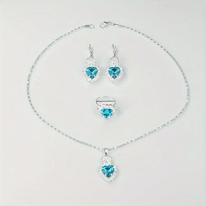 Aurora Blue Luxury Jewelry & Watch Set - TZ